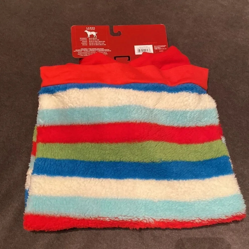Pet Christmas Hoodie fits Dogs up to 80lbs Size L NWT